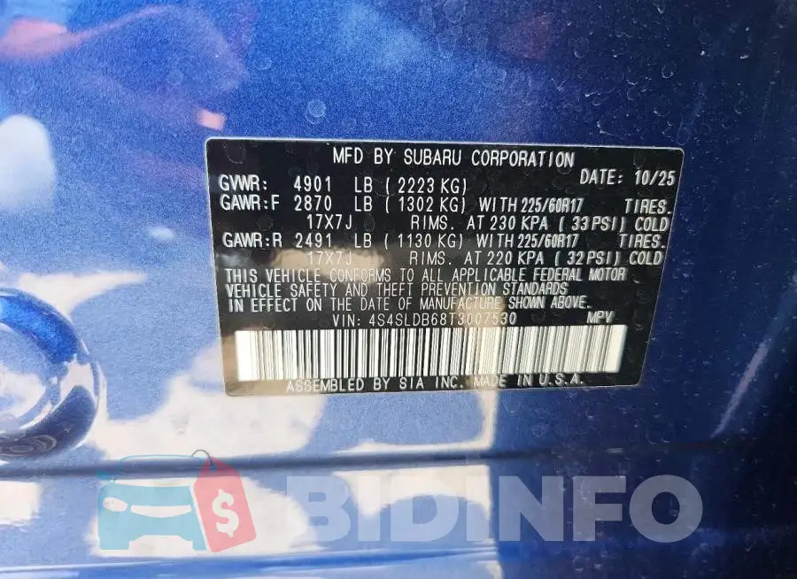 4S4SLDB68T3007530 Photo# 12