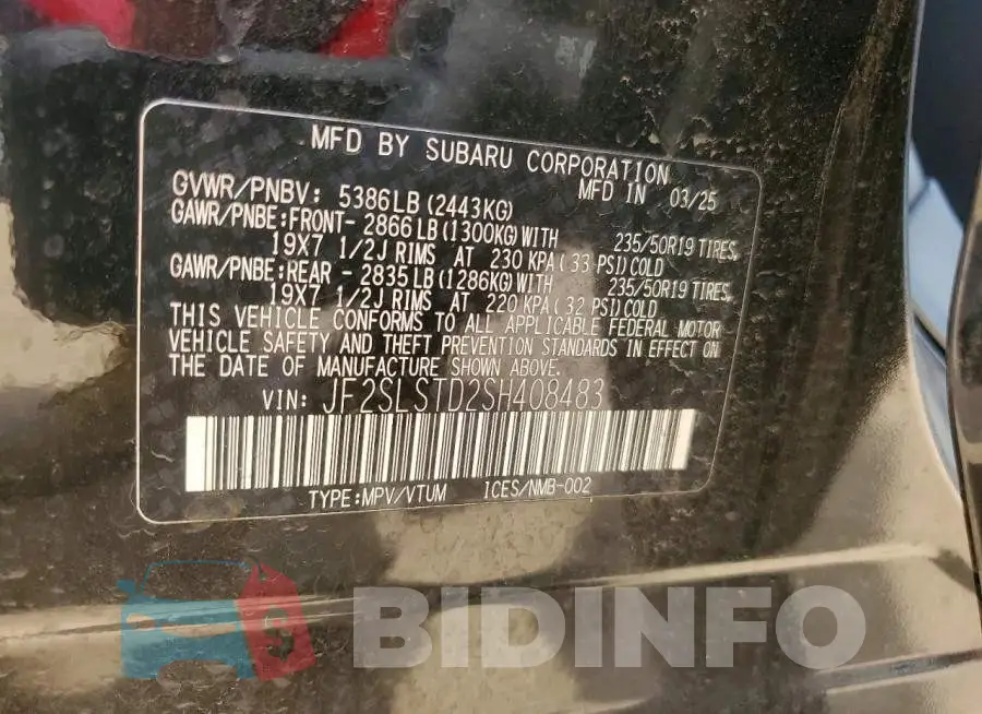 JF2SLSTD2SH408483 Photo# 14