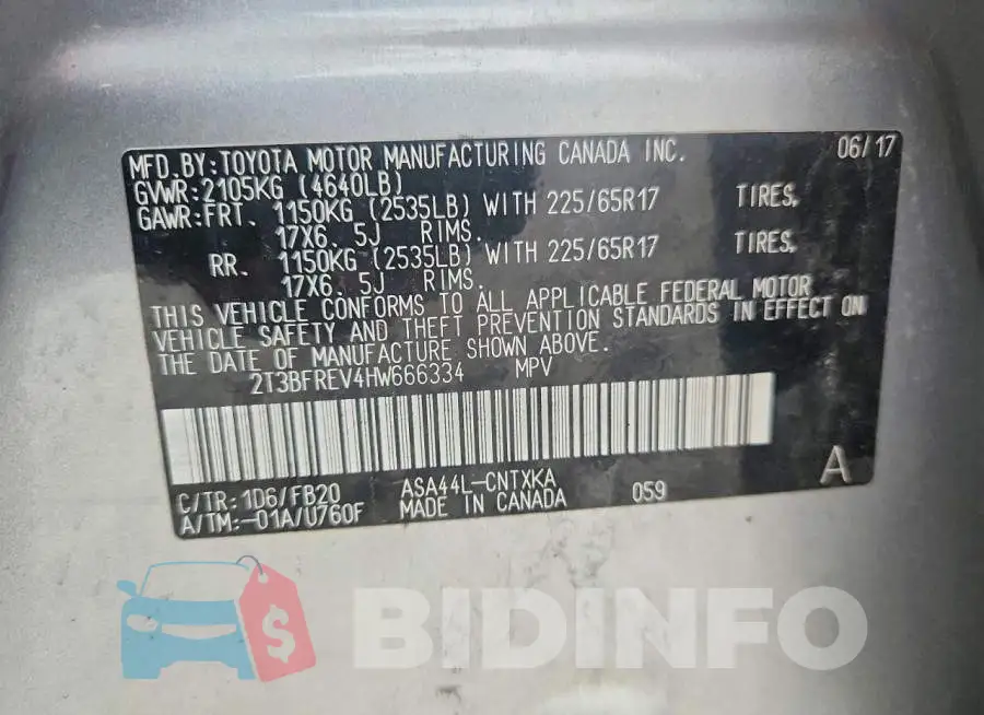 2T3BFREV4HW666334 Photo# 12
