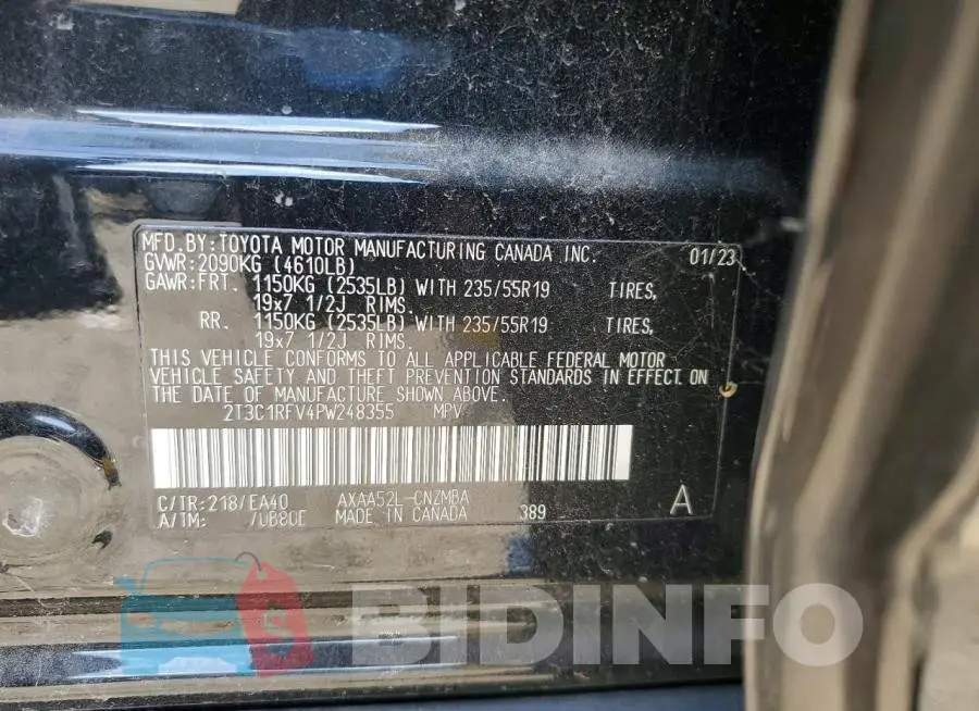 2T3C1RFV4PW248355 Photo# 13