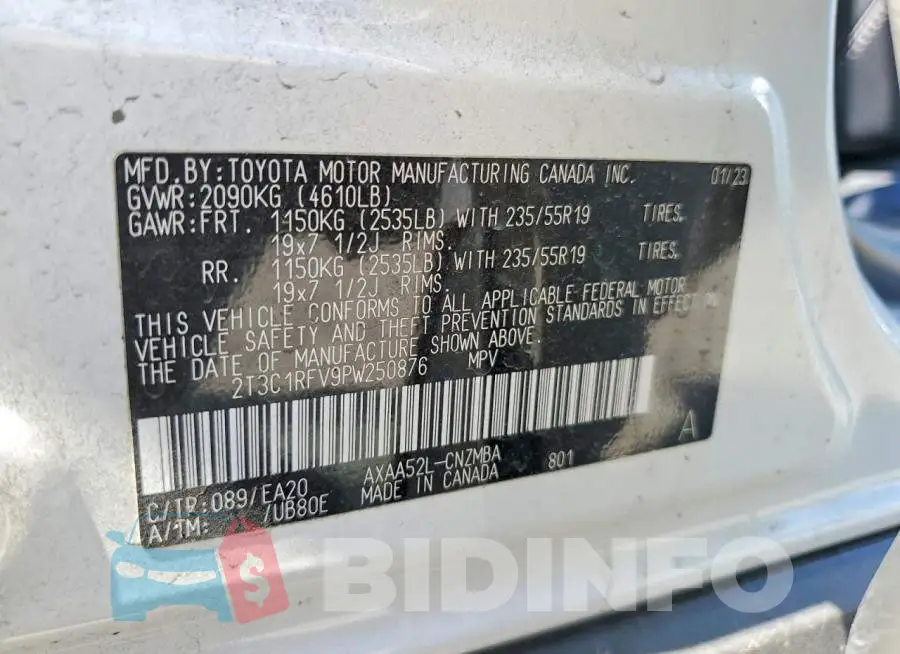 2T3C1RFV9PW250876 Photo# 13