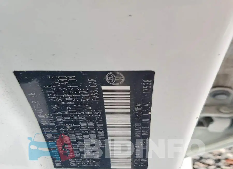 4T1C11AK7PU172492 Photo# 12