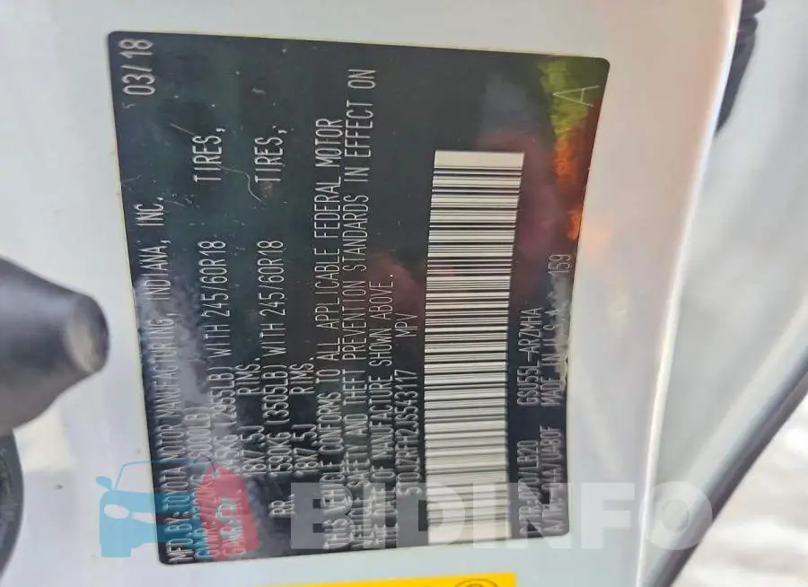 5TDJZRFH2JS543117 Photo# 13