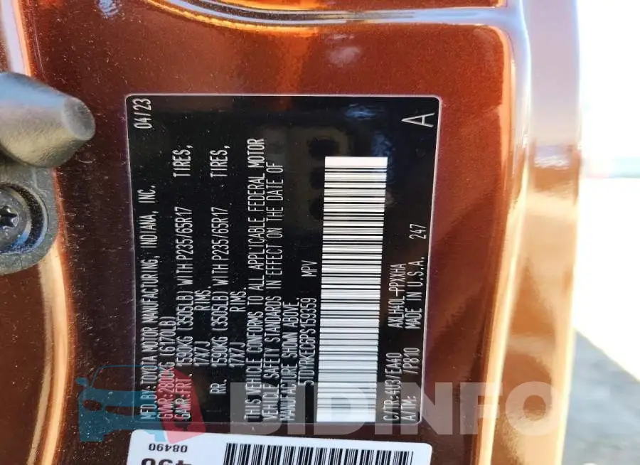 5TDYRKEC6PS159359 Photo# 13