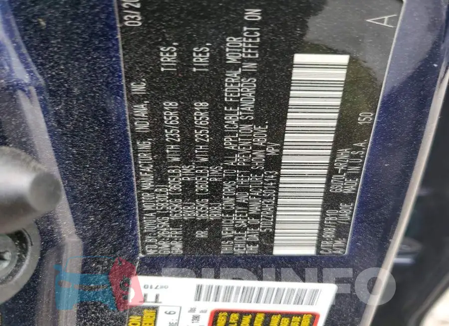 5TDZZRAH3LS014143 Photo# 12