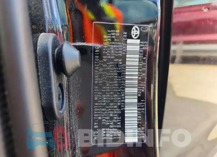 5YFB4MDE7SP353273 Photo# 13