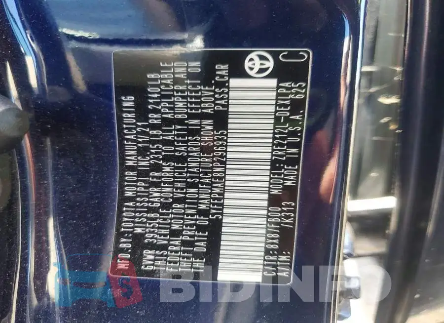 5YFEPMAE8NP296935 Photo# 13