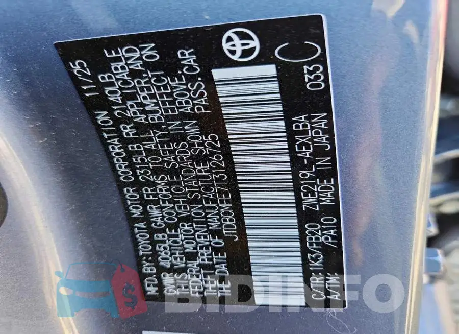 JTDBCMFE7T3126725 Photo# 12