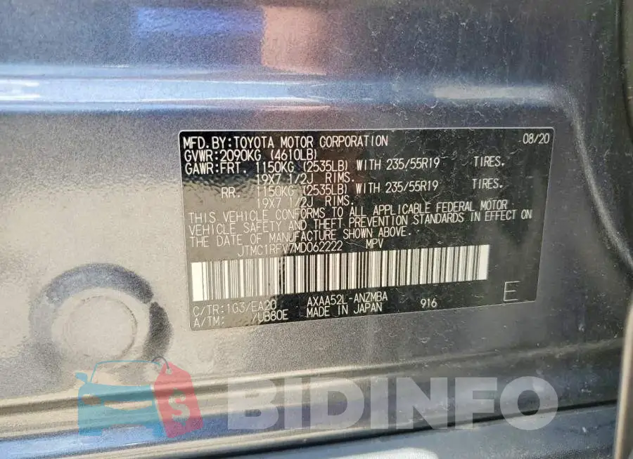 JTMC1RFV7MD062222 Photo# 13