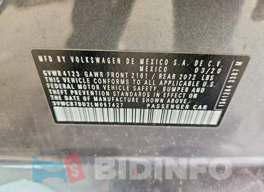 3VWCB7BU2LM057427 Photo# 12