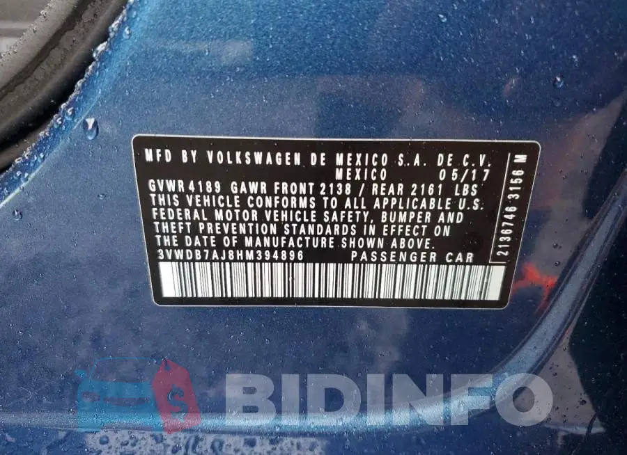3VWDB7AJ8HM394896 Photo# 12