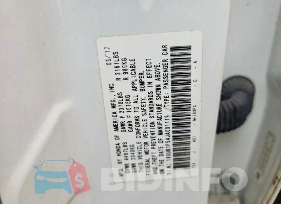 19UUB1F54JA001119 Photo# 12