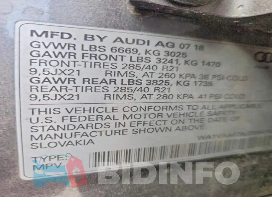 WA1VAAF78JD054762 Photo# 13