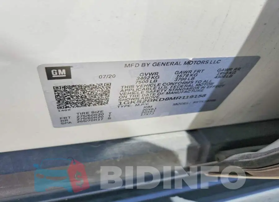 1GKS2BKD8MR119158 Photo# 13