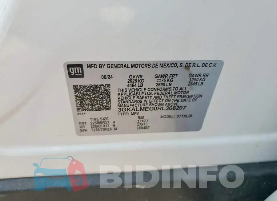 3GKALMEG0RL368207 Photo# 13