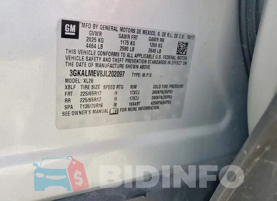 3GKALMEV8JL202097 Photo# 13