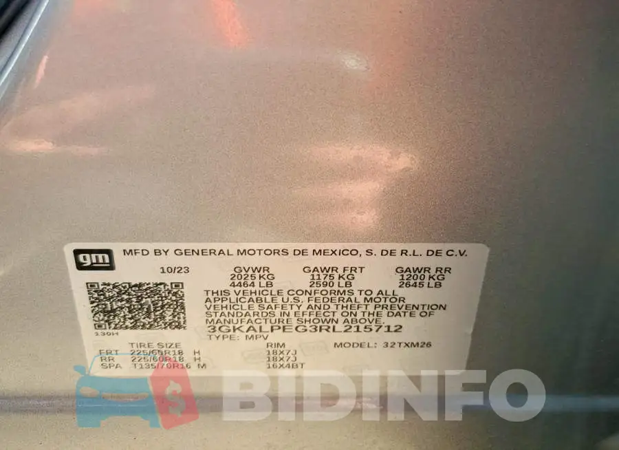3GKALPEG3RL215712 Photo# 13