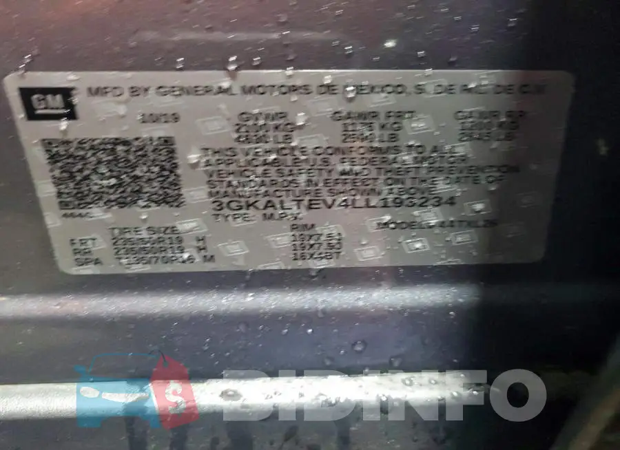 3GKALTEV4LL193234 Photo# 13