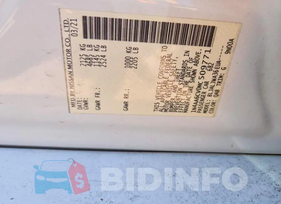 1N4AA6CV0MC509771 Photo# 13