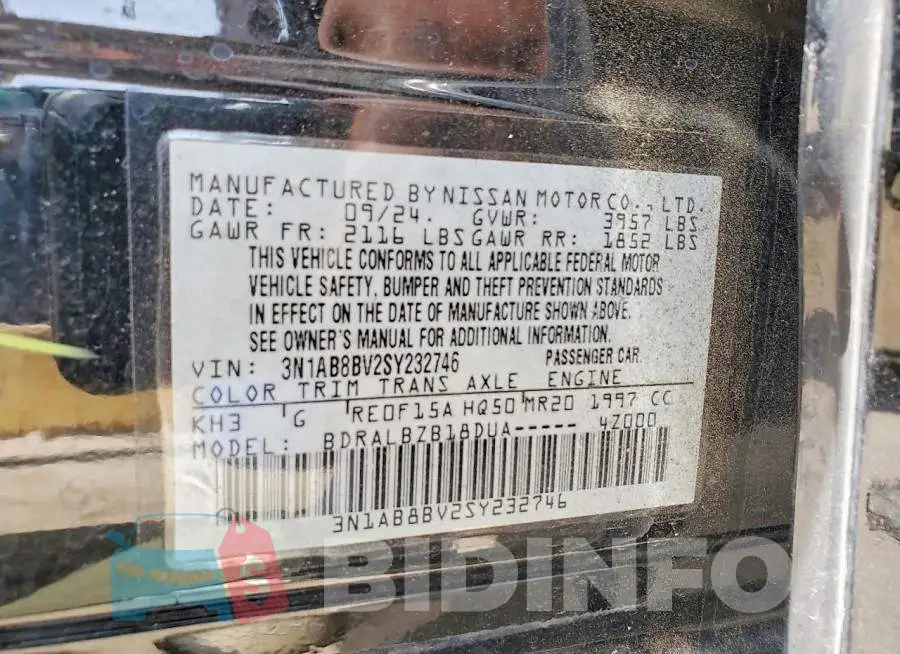 3N1AB8BV2SY232746 Photo# 12