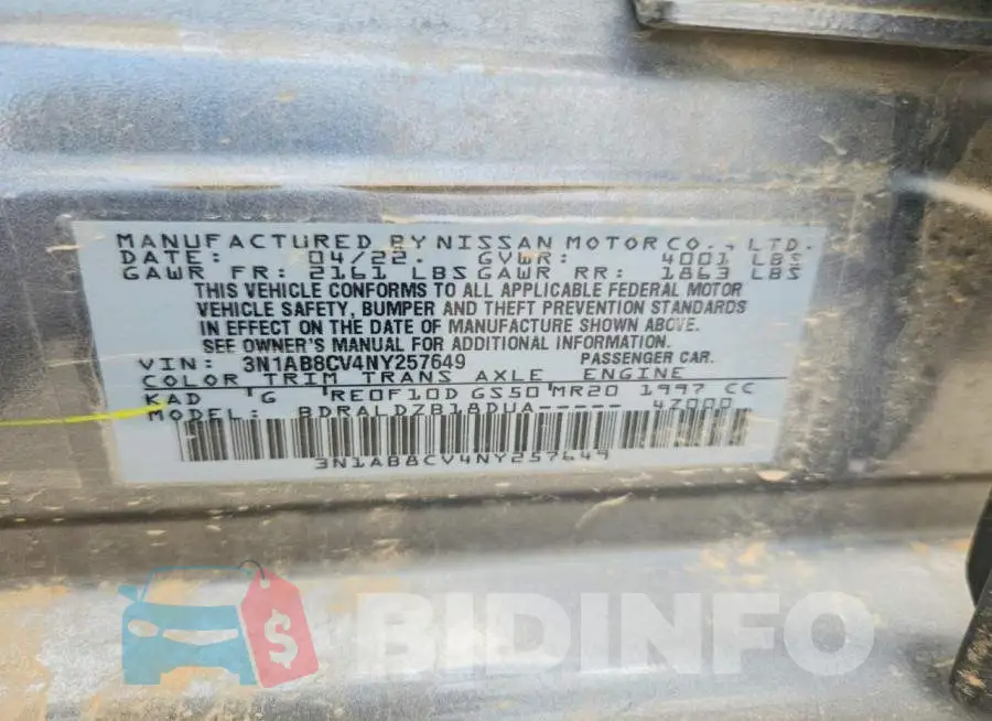 3N1AB8CV4NY257649 Photo# 12