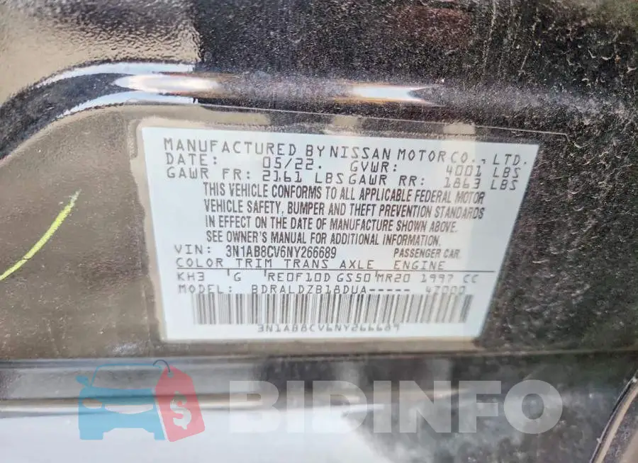 3N1AB8CV6NY266689 Photo# 12