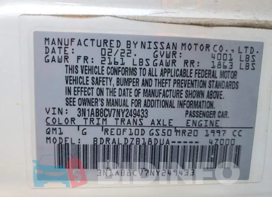 3N1AB8CV7NY249433 Photo# 12