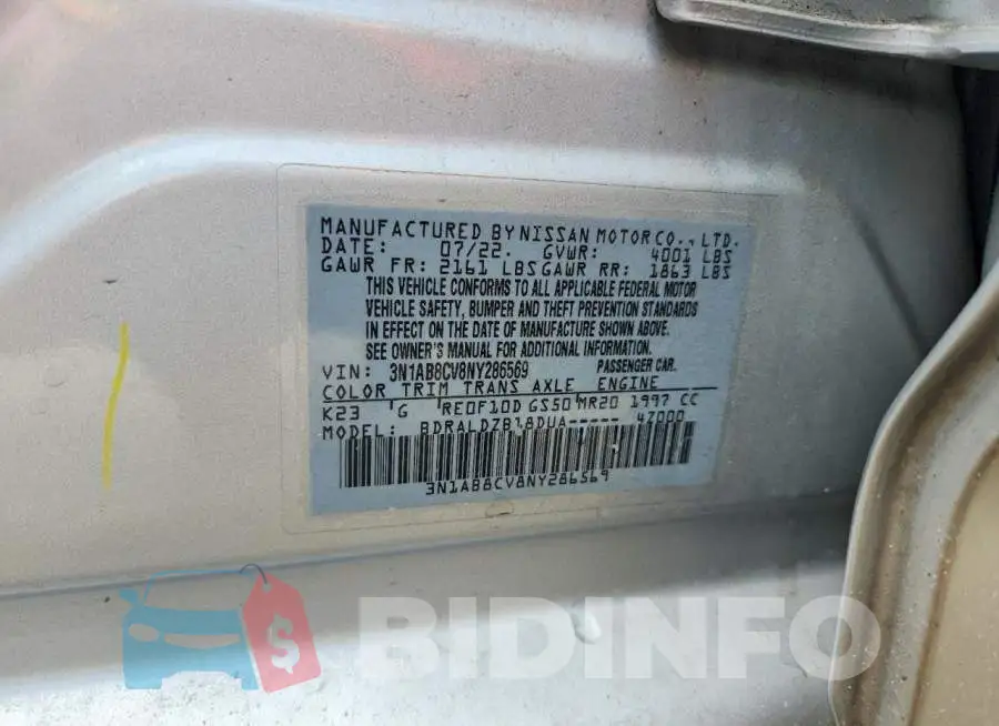 3N1AB8CV8NY286569 Photo# 13