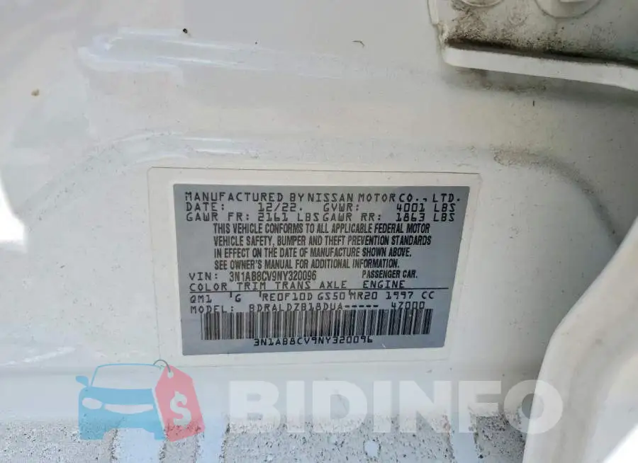 3N1AB8CV9NY320096 Photo# 12