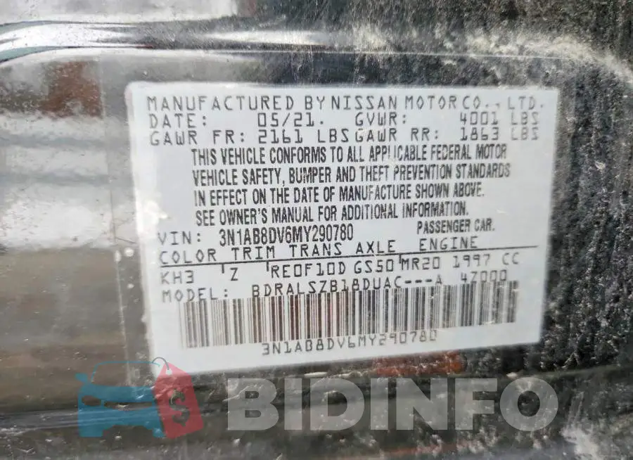 3N1AB8DV6MY290780 Photo# 12