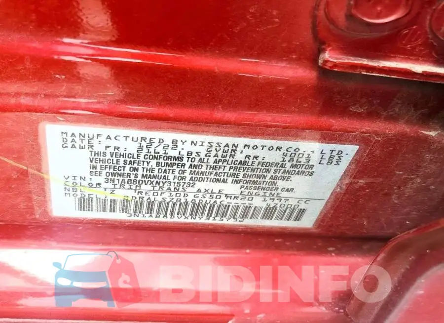 3N1AB8DVXNY315732 Photo# 12