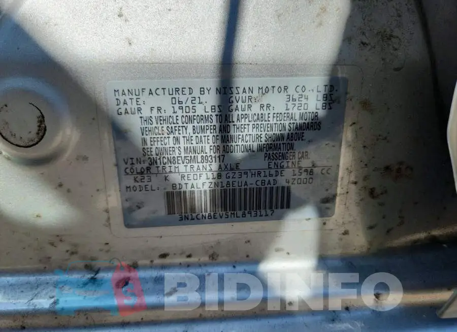 3N1CN8EV5ML893117 Photo# 12