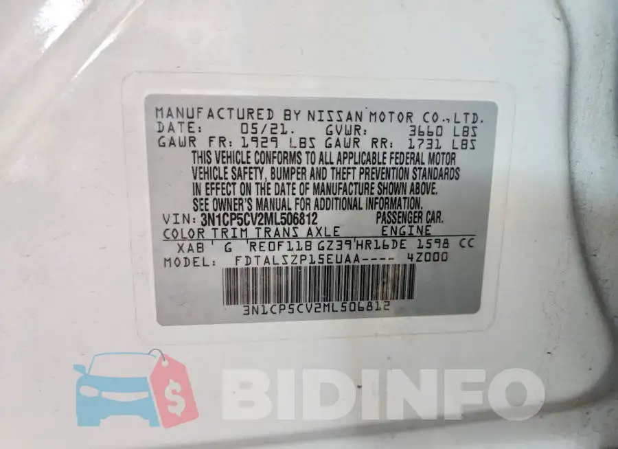 3N1CP5CV2ML506812 Photo# 14
