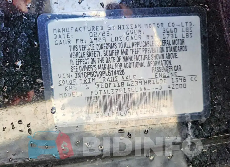 3N1CP5CV9PL514426 Photo# 12