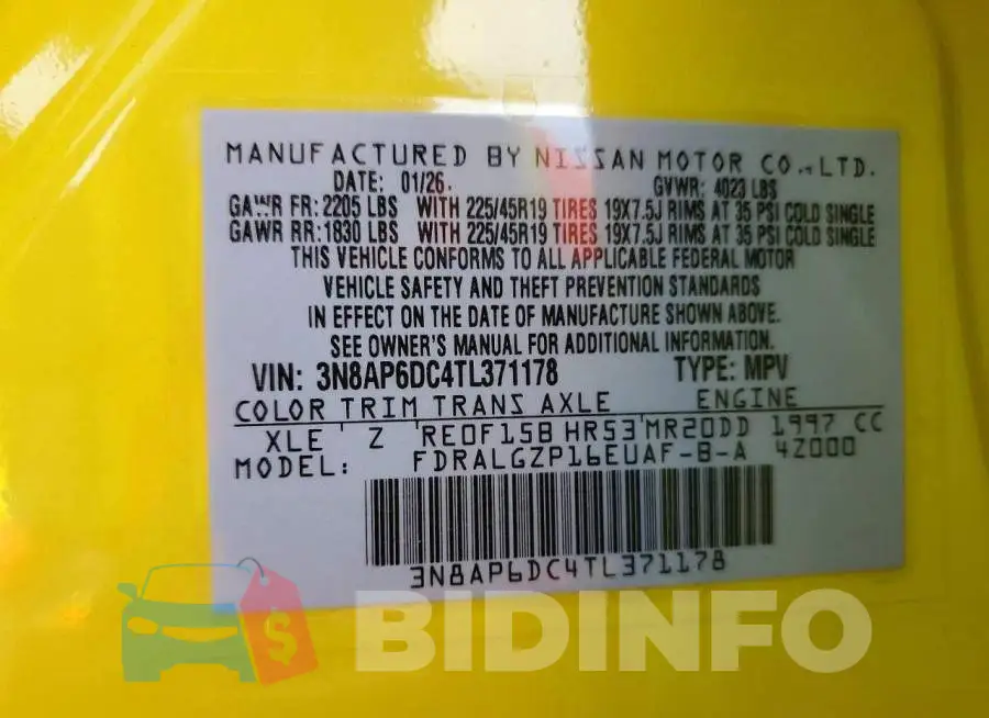 3N8AP6DC4TL371178 Photo# 13