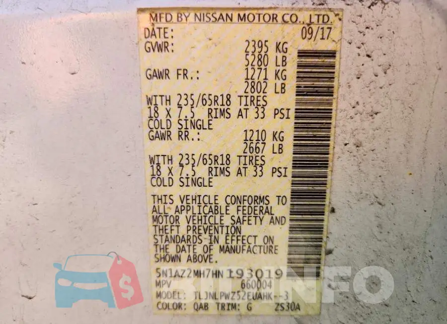 5N1AZ2MH7HN193019 Photo# 14