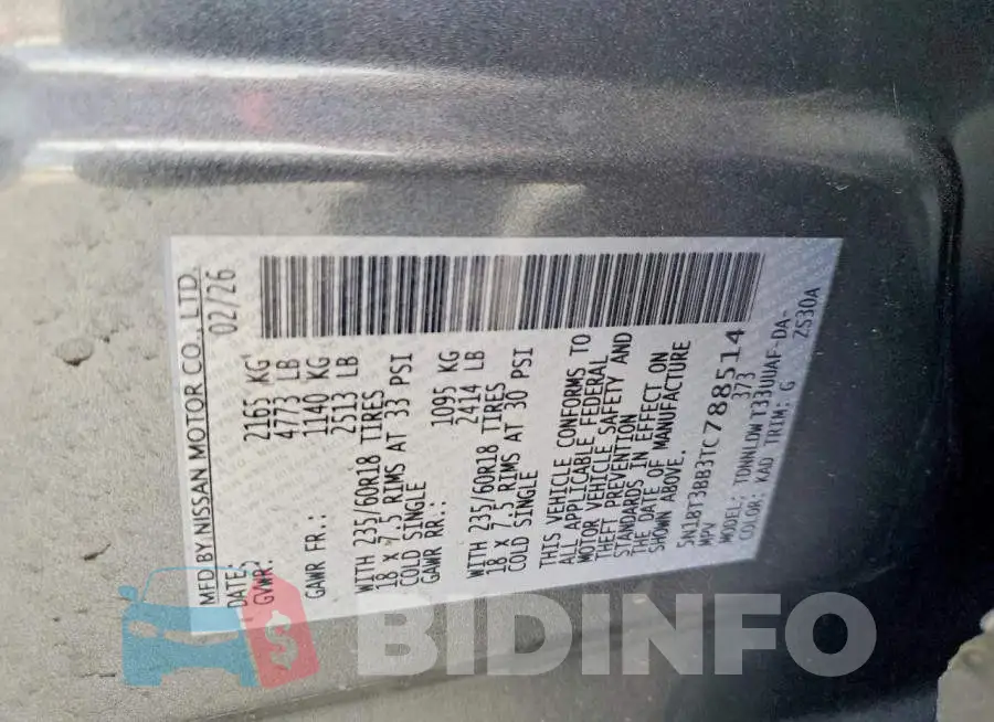 5N1BT3BB3TC788514 Photo# 13