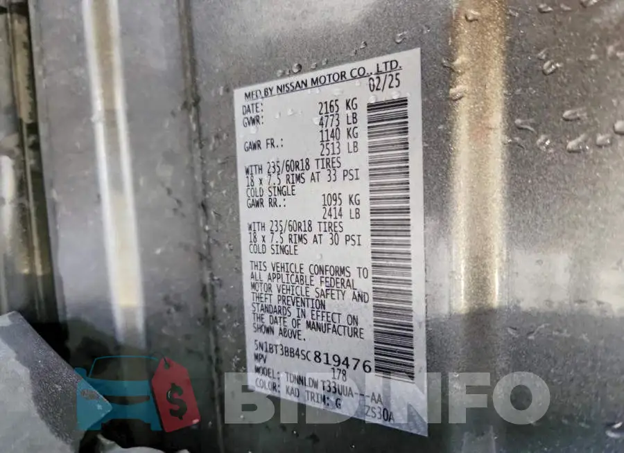 5N1BT3BB4SC819476 Photo# 12
