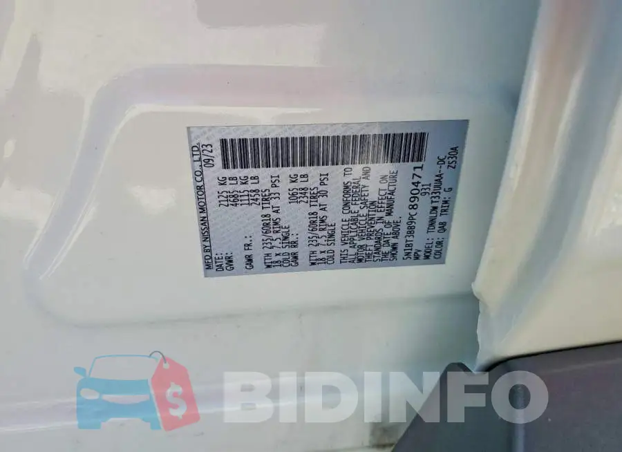 5N1BT3BB9PC890471 Photo# 13