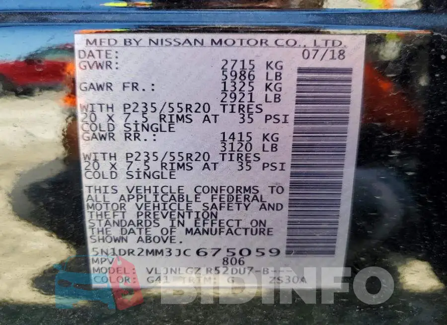 5N1DR2MM3JC675059 Photo# 14