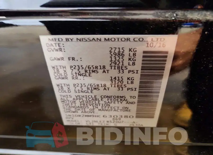 5N1DR2MM9HC630380 Photo# 13