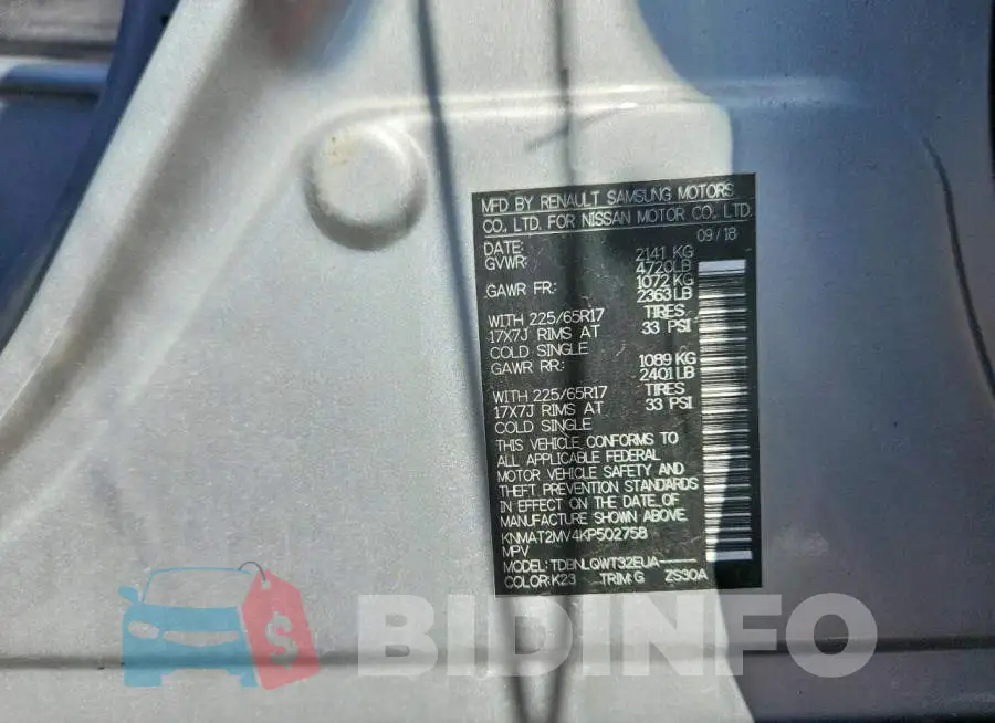 KNMAT2MV4KP502758 Photo# 13