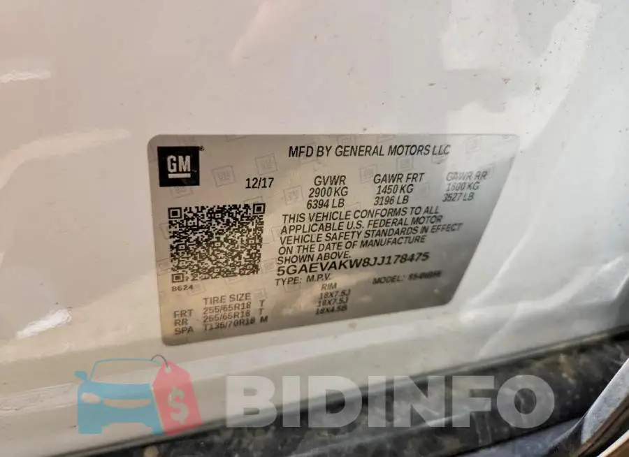 5GAEVAKW8JJ178475 Photo# 12