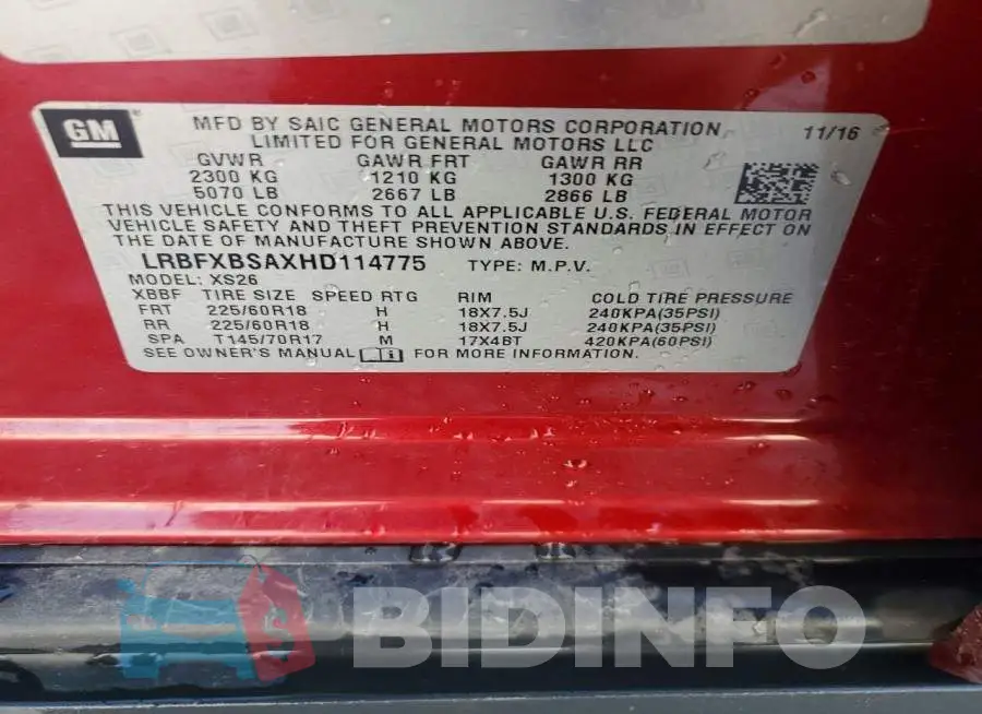 LRBFXBSAXHD114775 Photo# 13