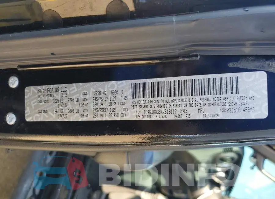 1C4GJXAG8KW618117 Photo# 13