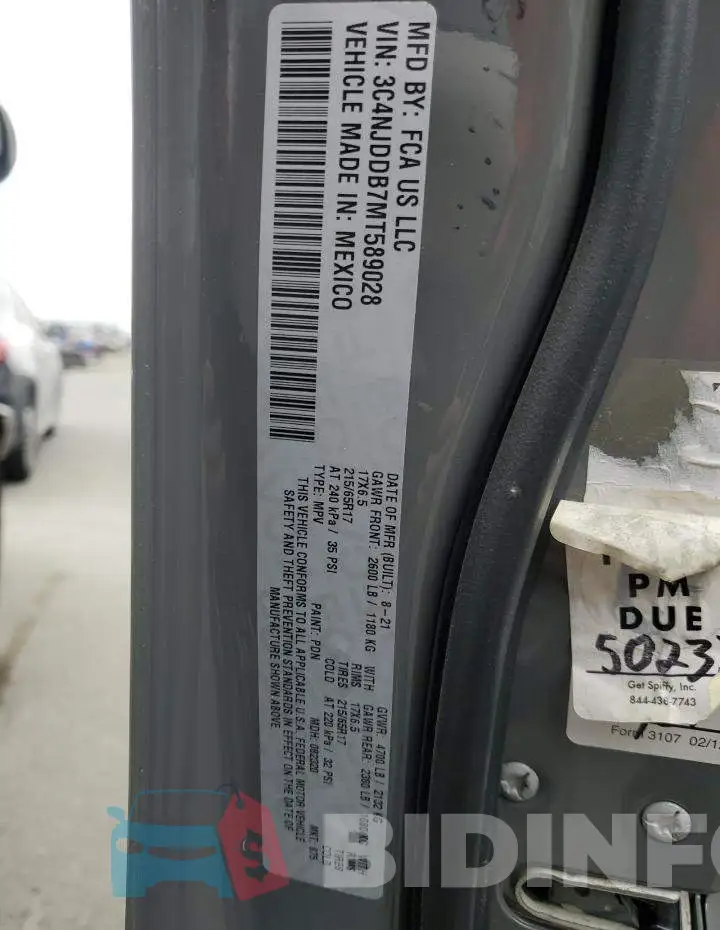 3C4NJDDB7MT589028 Photo# 14