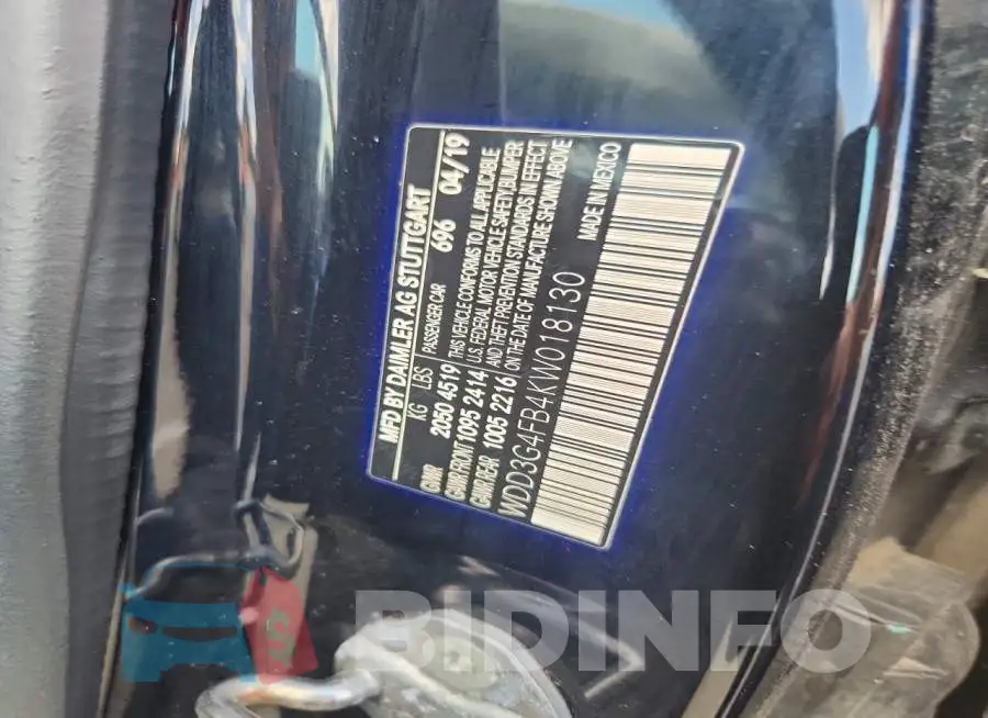 WDD3G4FB4KW018130 Photo# 12
