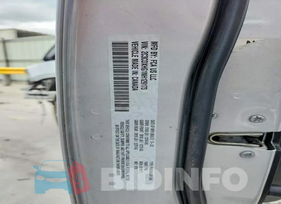 2C3CDXHG1NH129173 Photo# 12