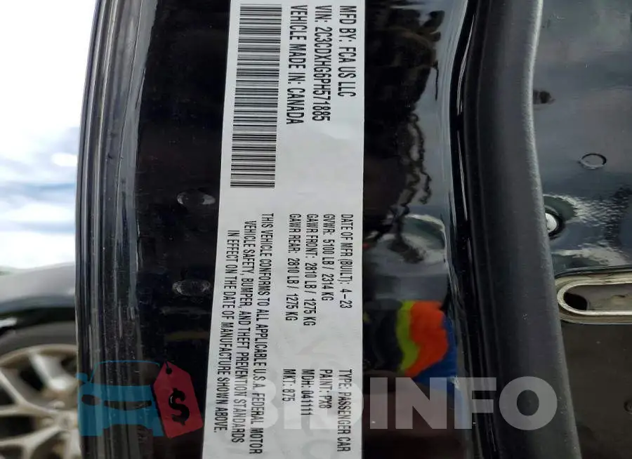 2C3CDXHG6PH571885 Photo# 12