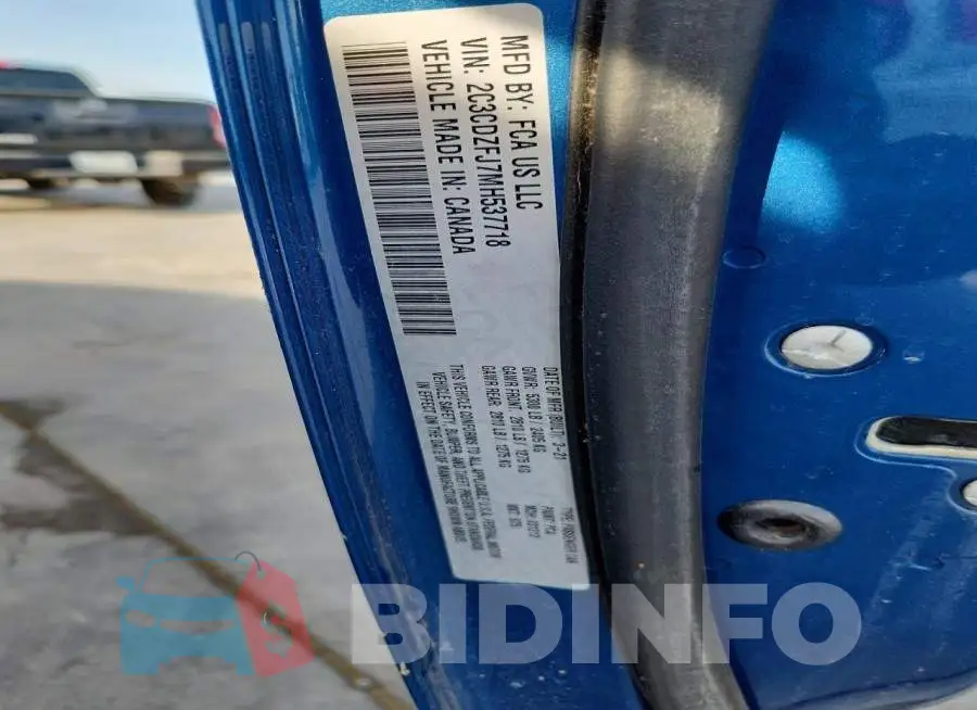 2C3CDZFJ7MH537718 Photo# 12